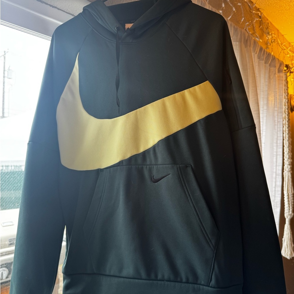 Nike Green Hoodie with Yellow Swoosh